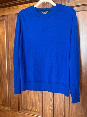 Banana Republic Men’s Blue 100% Italian Merino Crewneck Sweater Medium